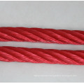 6 strands nylon rope with stainless steel core used in playground